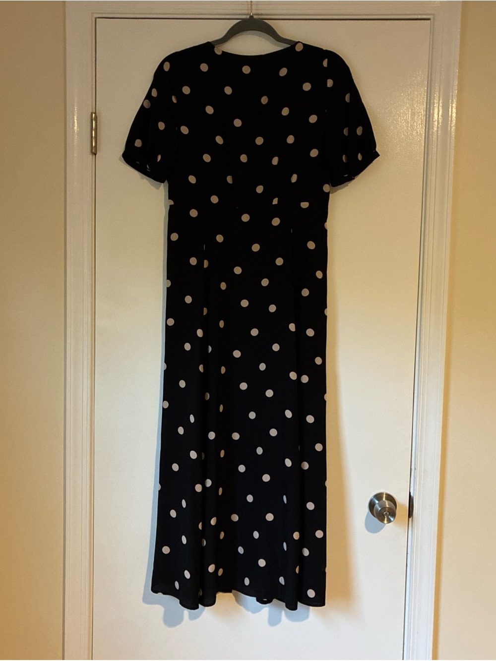Sezane Solia Dress Ecru Polka Dots on Black size 36 US 4/Small - Picture 6 of 6